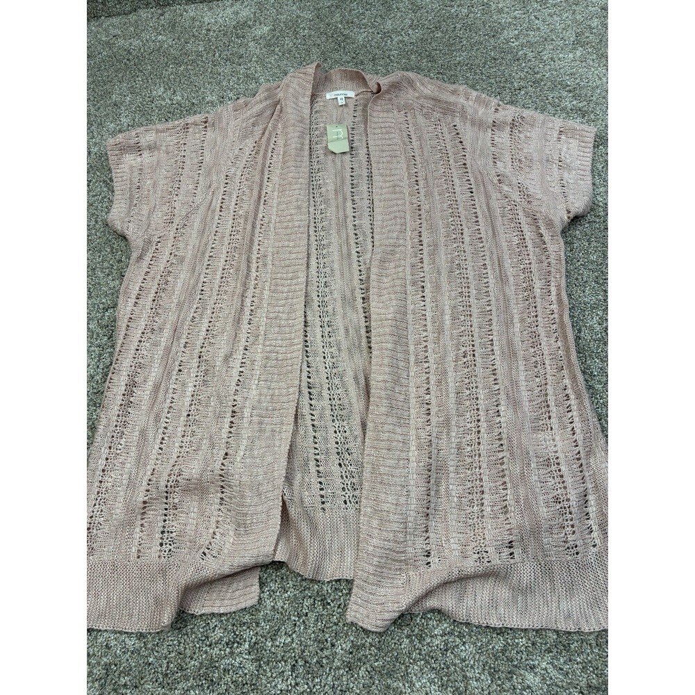 New Maurices Womens Cardigan Size 3X Pink‎ Open Front Lightweight Classic #0466